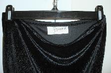 UNIQUE Velvet MAXI Slip SKIRT Goth SLIT Front LONG Back Sz S-M