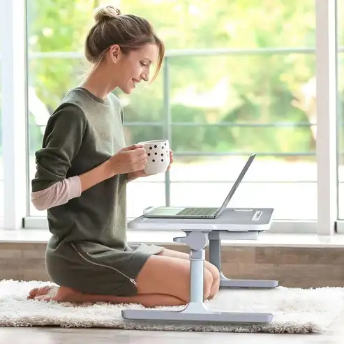 Brand New Foldable Lap Desk with Charging Port & Book Stand $59