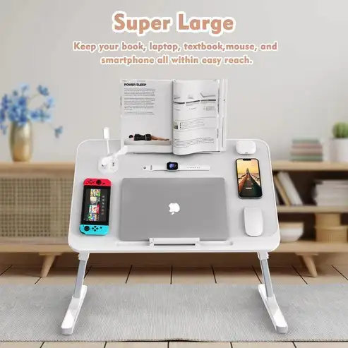 Brand New Foldable Lap Desk with Charging Port & Book Stand $59 - Photo 4