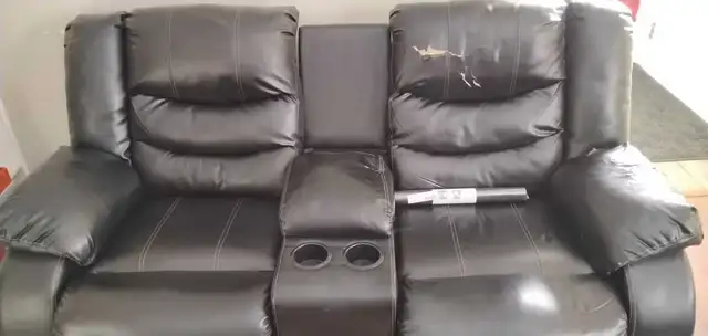 FREE Faux Leather Reclying Loveseat