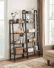 4-Tier Ladder Shelf – Industrial Storage Rack - Photo 2