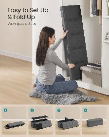 SONGMICS MAZIE Storage Ottoman Bench – Dark Gray - Photo 6