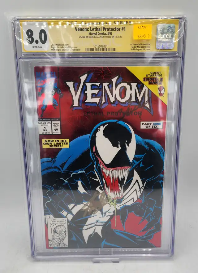 Venom Lethal Protector #1 Comic Signed by Mark Bagley & Stan Lee
