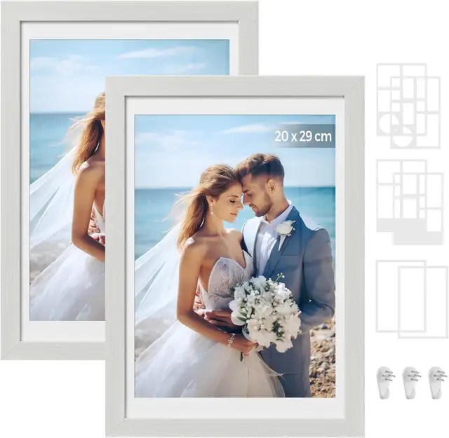 SONGMICS Collage Picture Frame – Rustic White