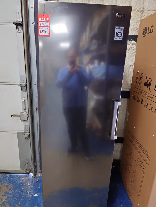 LG '24' Stainless Steel Upright Freezer on Sale‼️