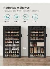 SONGMICS 10-Tier Shoe Rack with Cover – Large Capacity Organizer - Photo 5