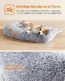 Feandrea Plush Sofa Dog Bed – Ombre Grey - Photo 4