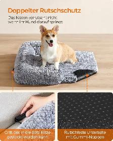 Feandrea Plush Sofa Dog Bed – Ombre Grey - Photo 5