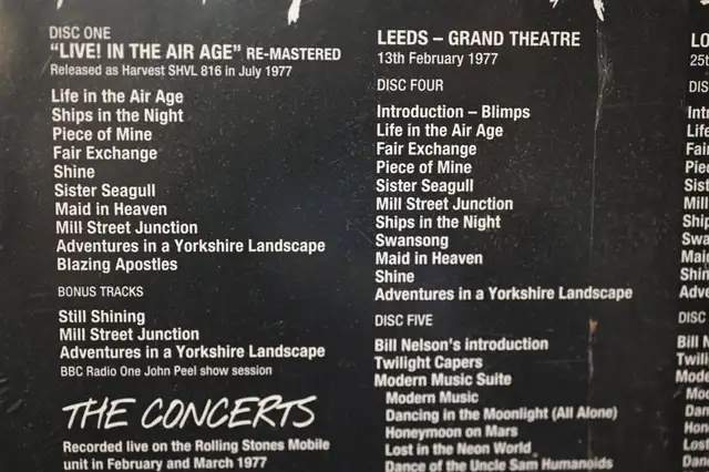 Be Bop Deluxe Live in The Air Age Limited Edition 16disc box set - Photo 8