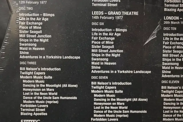 Be Bop Deluxe Live in The Air Age Limited Edition 16disc box set - Photo 9