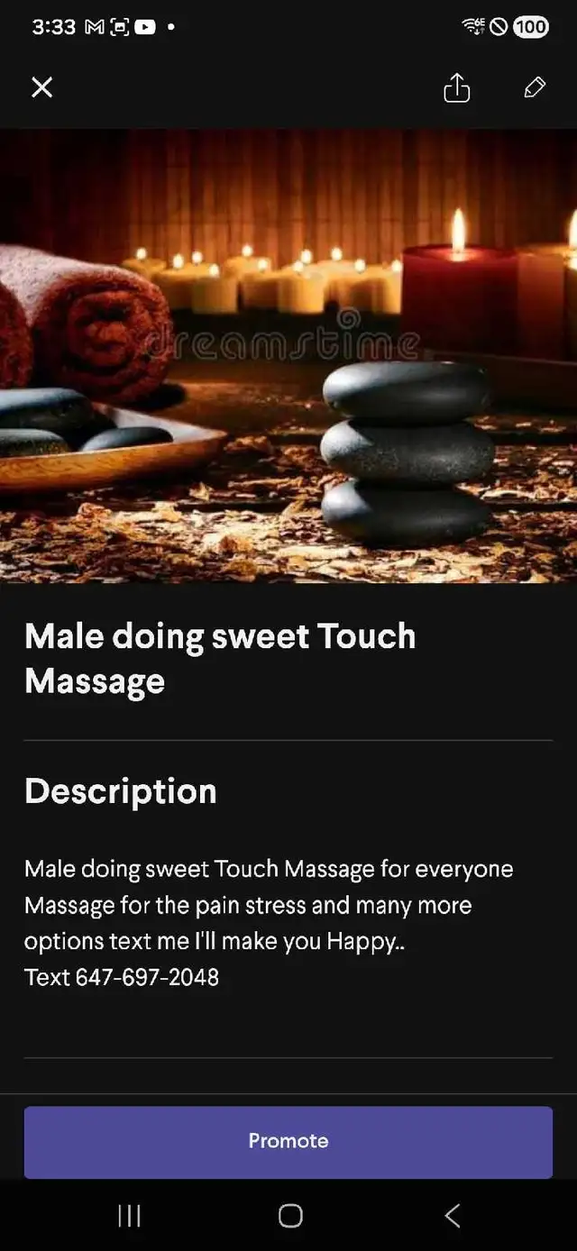 Male doing Topnotch Sweet massage