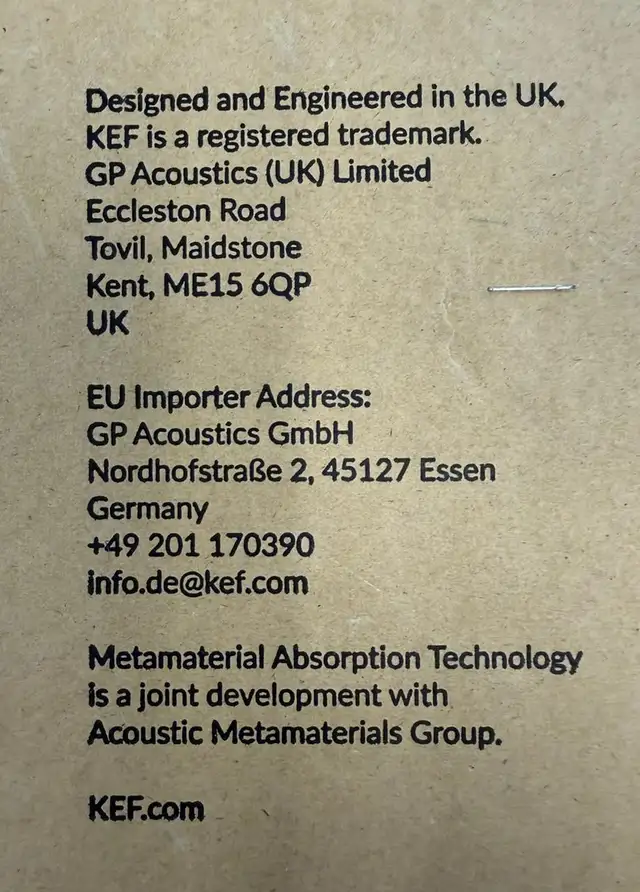 KEF Q6 Meta 3-way Centre Channel Speaker Satin Black NEW $949 - Photo 5