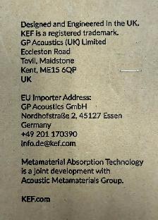 KEF Q6 Meta 3-way Centre Channel Speaker Satin Black NEW $949 - Photo 5