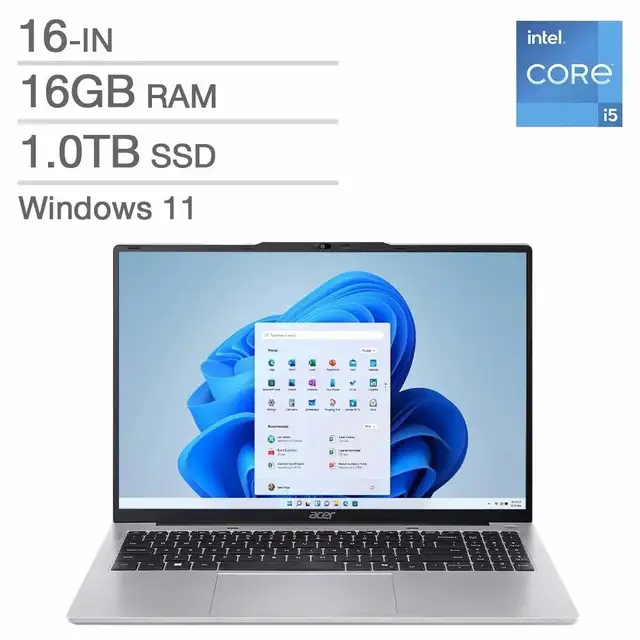 Acer Aspire Lite AL16-54P-55SD Laptop (Light Silver)...  ITEM# 1 - Photo 2