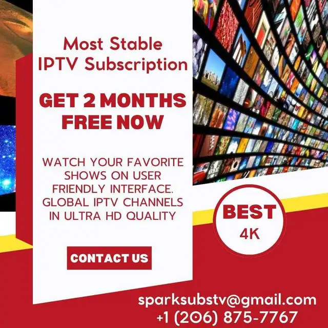 2 months free - High quality IPTV
