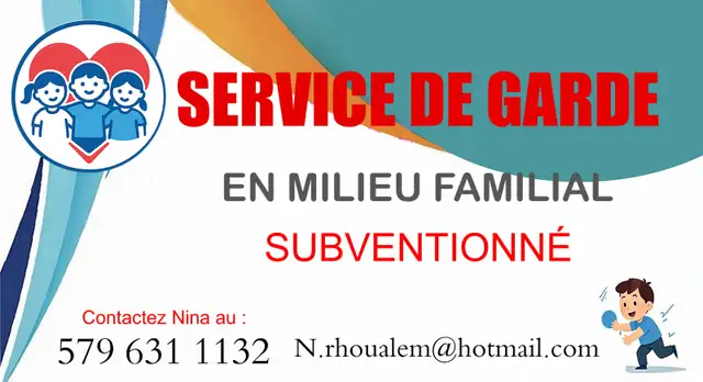 Emplois - Service de garde pour enfants
