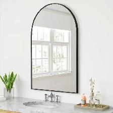NARCISSUS Arched Wall Mirror – 36" x 24" - Black - Photo 6