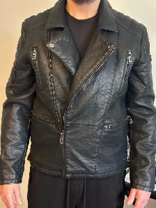 Brand New PARASUCCO Black Leather Jacket with Tags!! - Photo 2
