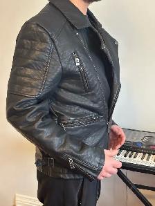 Brand New PARASUCCO Black Leather Jacket with Tags!! - Photo 3