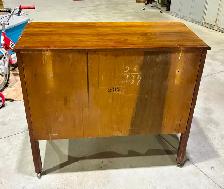 Vintage "Gibbard" Walnut Three-Drawer Dresser (w Carved Apron) - Photo 7