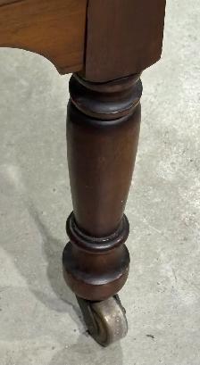 Vintage "Gibbard" Walnut Three-Drawer Dresser (w Carved Apron) - Photo 8