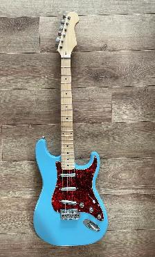 Strat Partscaster with lipstick tube pickups, tortoise pickguard