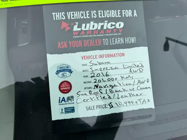 2016 Subaru Impreza LIMITED AWD - Photo 11