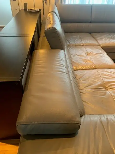 Divan cuire véritable de la Galerie du meuble - Photo 3