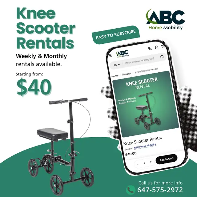 Knee Scooter Rentals - Weekly & Monthly (GTA Delivery Available)