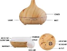 JoySusie 500ml Wood Grain Ultrasonic Cool Mist Aroma Diffuser - Photo 3