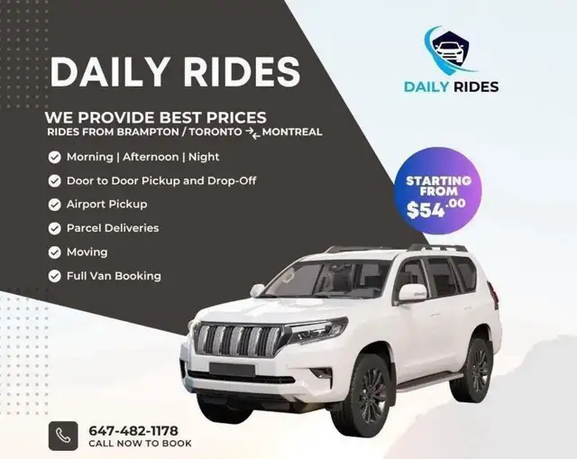 Toronto to Montreal Rideshare Door to Door