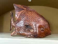large Wooden Fish Carving