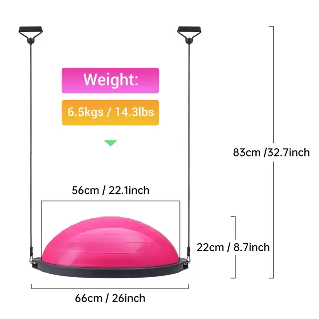 NICEC Large Balance Ball – Silver | Exercise & Stabil...  ITEM# - Photo 3