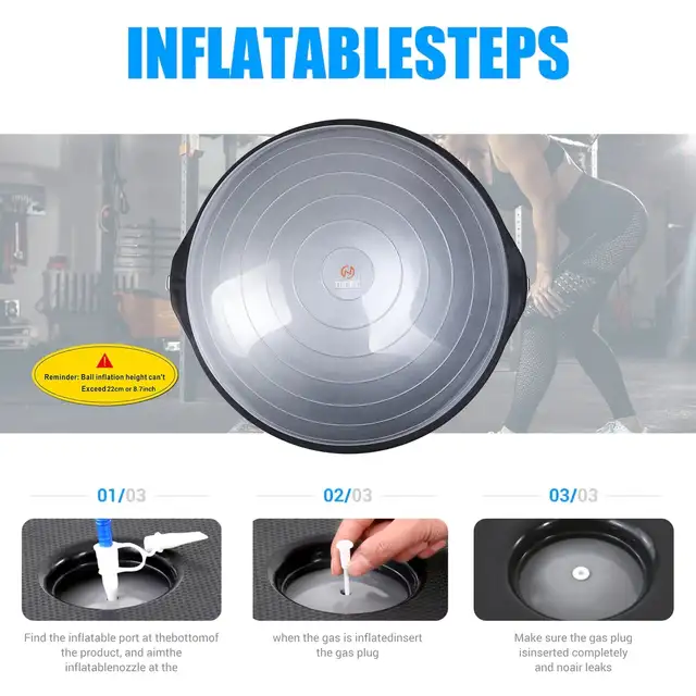 NICEC Large Balance Ball – Silver | Exercise & Stabil...  ITEM# - Photo 5