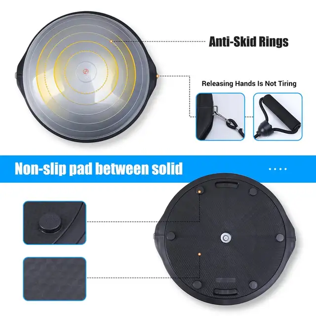 NICEC Large Balance Ball – Silver | Exercise & Stabil...  ITEM# - Photo 6