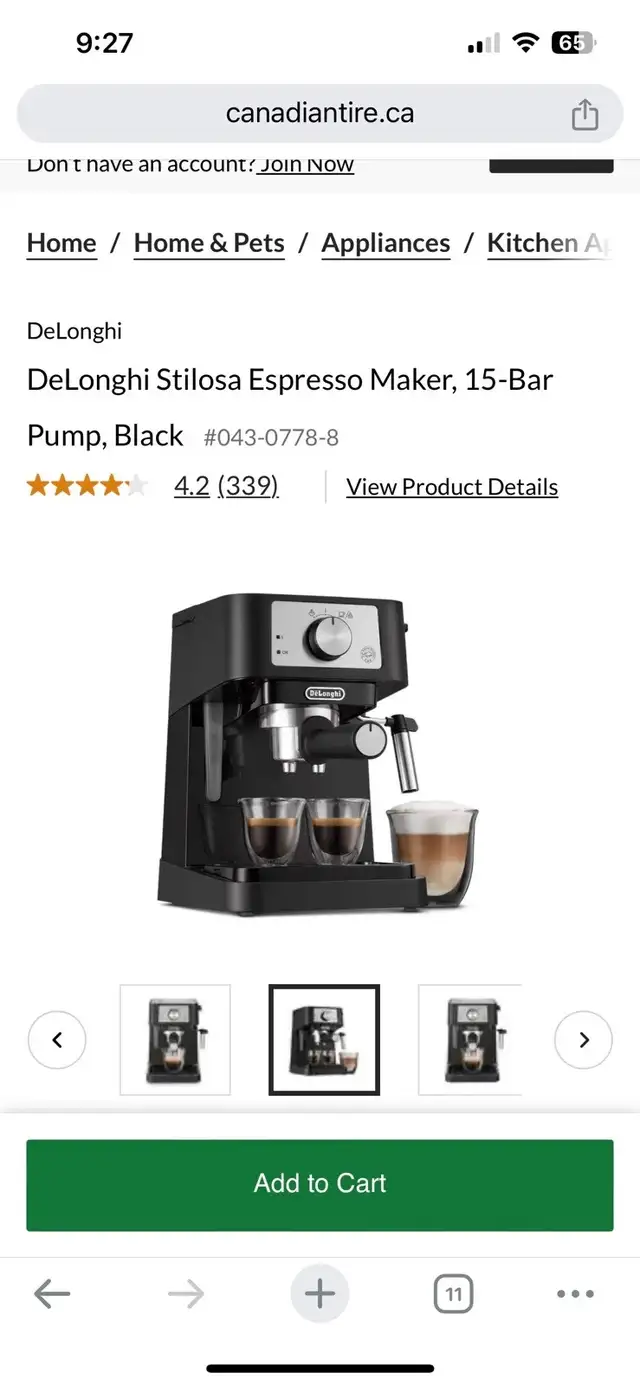 BNIB! DeLonghi Stilosa Espresso Maker, 15-Bar Pump, grey... LO - Photo 2