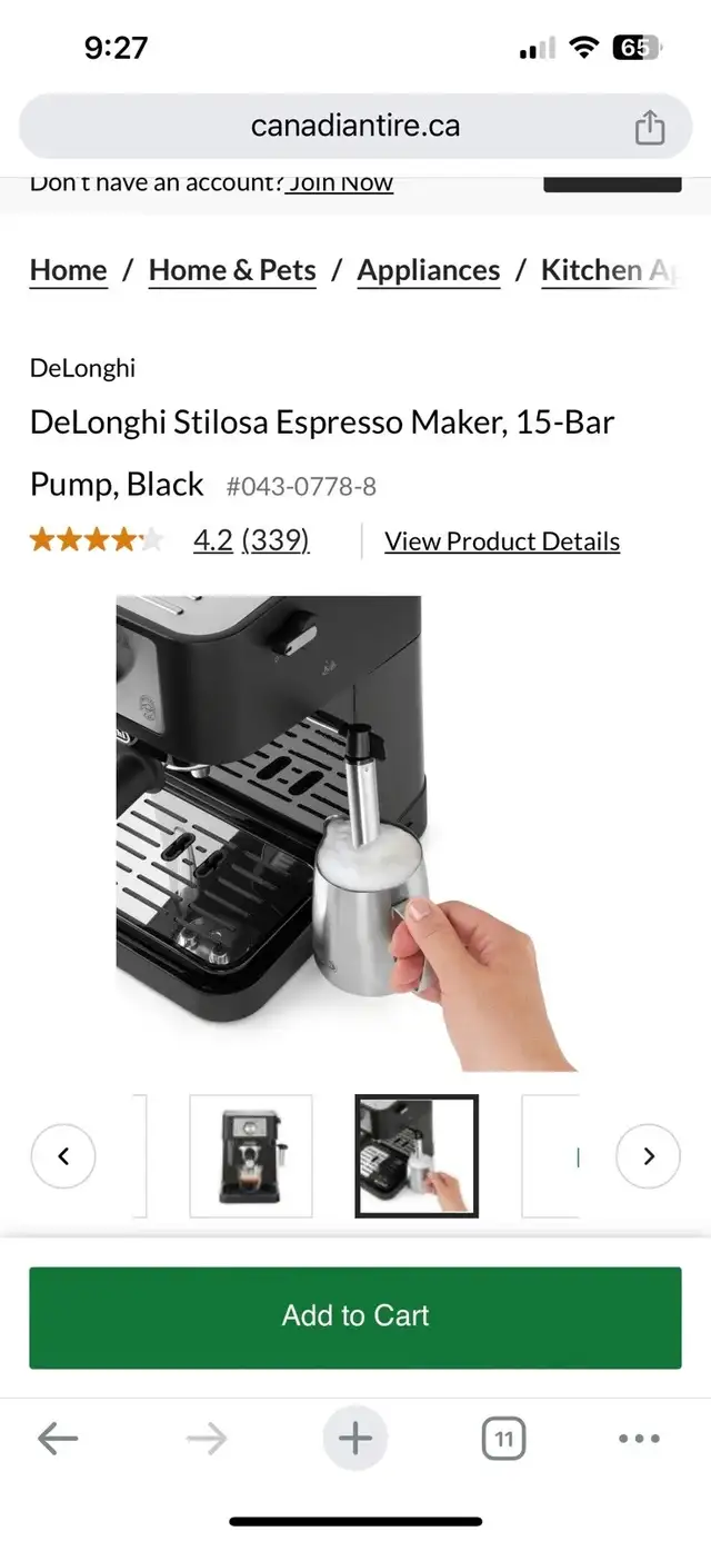 BNIB! DeLonghi Stilosa Espresso Maker, 15-Bar Pump, grey... LO - Photo 3