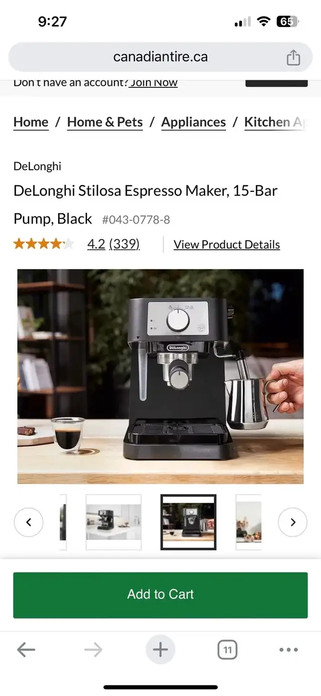BNIB! DeLonghi Stilosa Espresso Maker, 15-Bar Pump, grey... LO - Photo 5