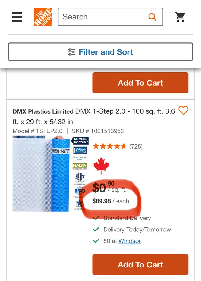 DMX UNDERLAYMENT 100 sq. ft. 3.6 ft. x 29 ft. x 5/.32 in