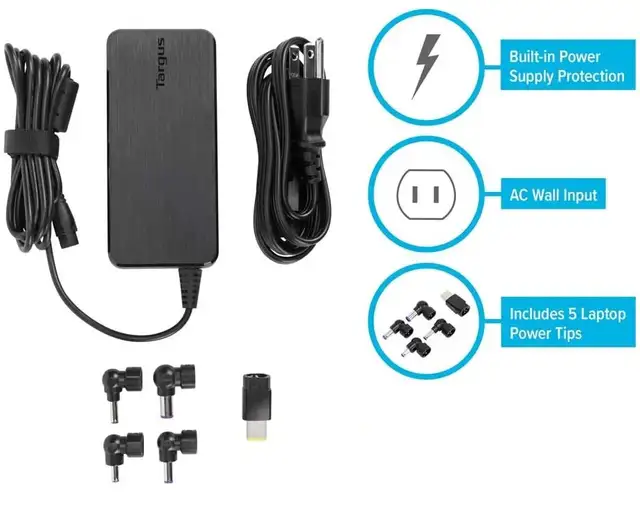 Brand New Targus 90 Watt Laptop Slim Laptop AC DC Adapter   Un