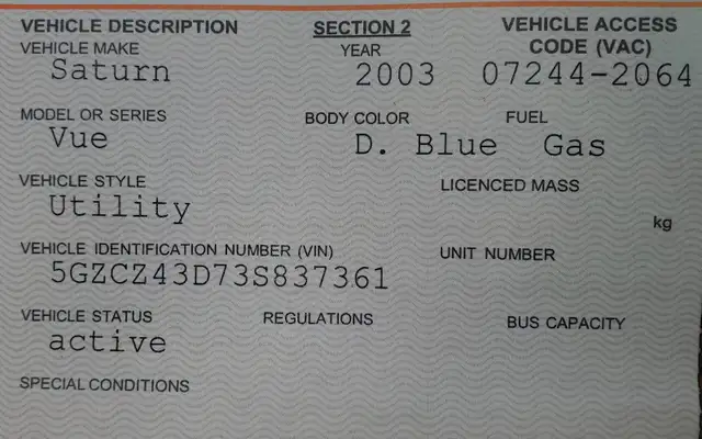 2003 Saturn VUE 2.2 AWD Low Km project - Photo 10