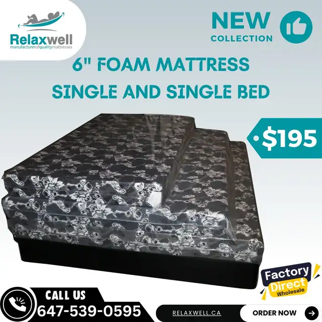 Foam Mattress and single Bed : Combo Offer - $195
