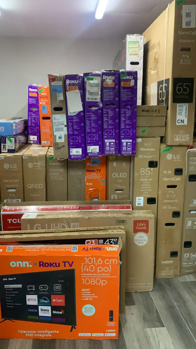 TV WAREHOUSE CLEAROUT  24"–86" | LG • Samsung • TCL • Roku - Photo 6