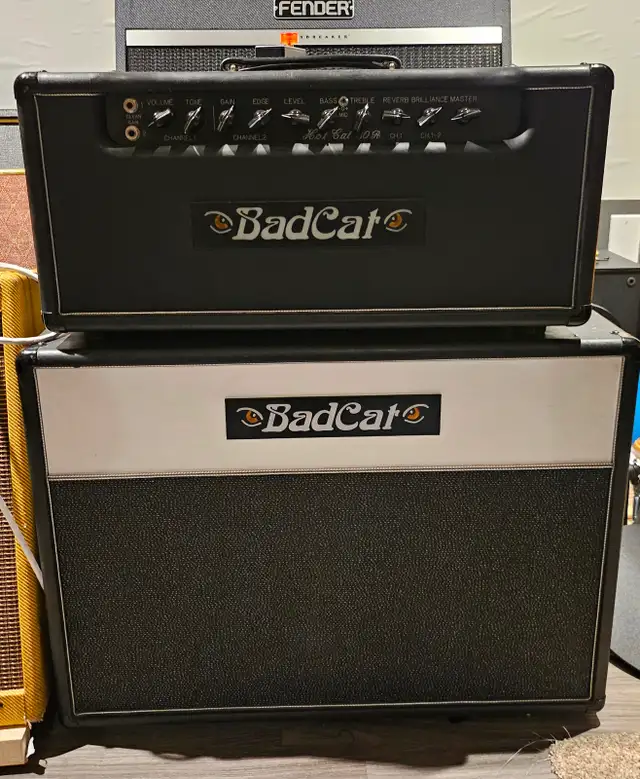 2005 bad cat hot cat 30r Hand Wired  bad cat 2x12 Cab
