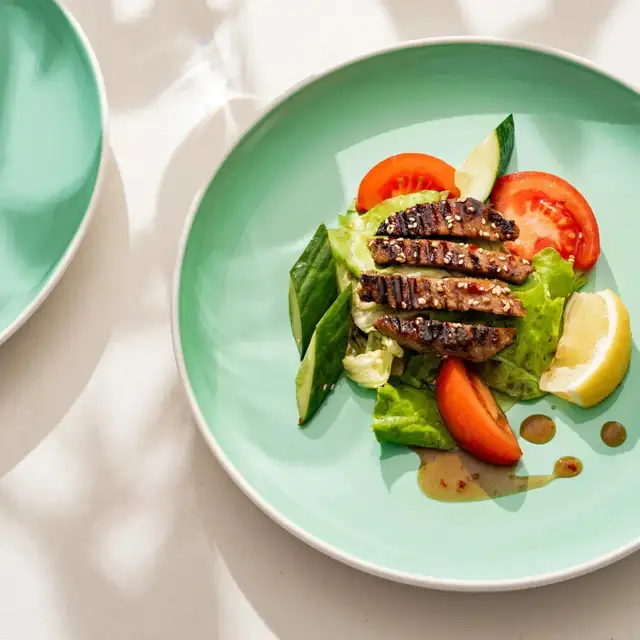 Lazuro, Celeste Lusite Green Dessert Plates, Set of 4...  ITEM# - Photo 6