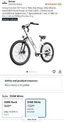 Gotrax Dolphin 26" Electric Bike – 500W - Photo 9