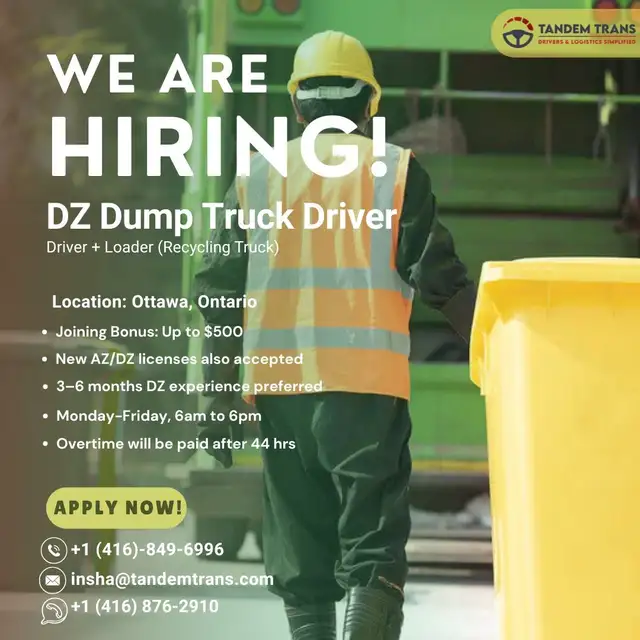 DZ Driver/Loader – Recycling Truck | Ottawa