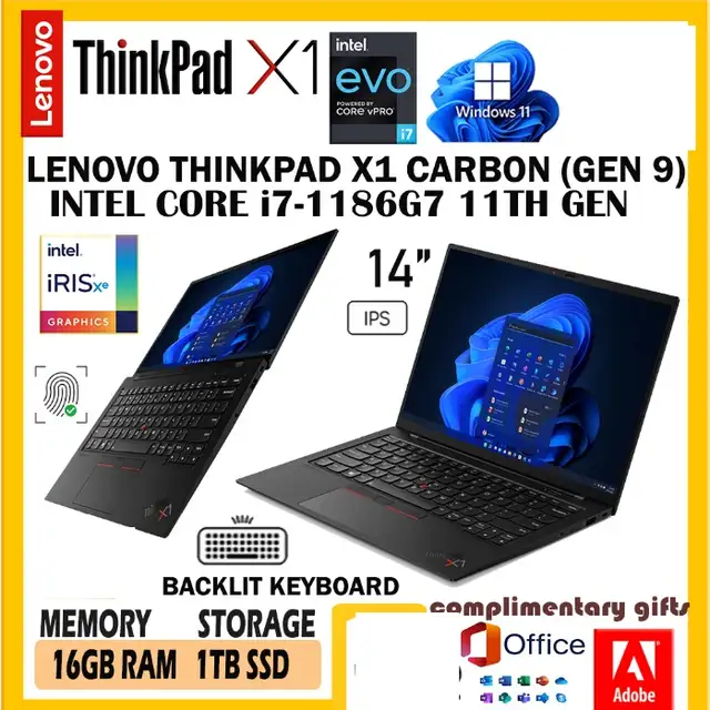 Lenovo ThinkPad X1 Carbon i7-11TH GEN/16GB RAM/512GB SSD 50% OFF