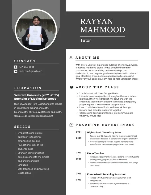 HIGH SCHOOL CHEMISTRY TUTOR (FIRST CLASS ONLY $10) - Photo 2