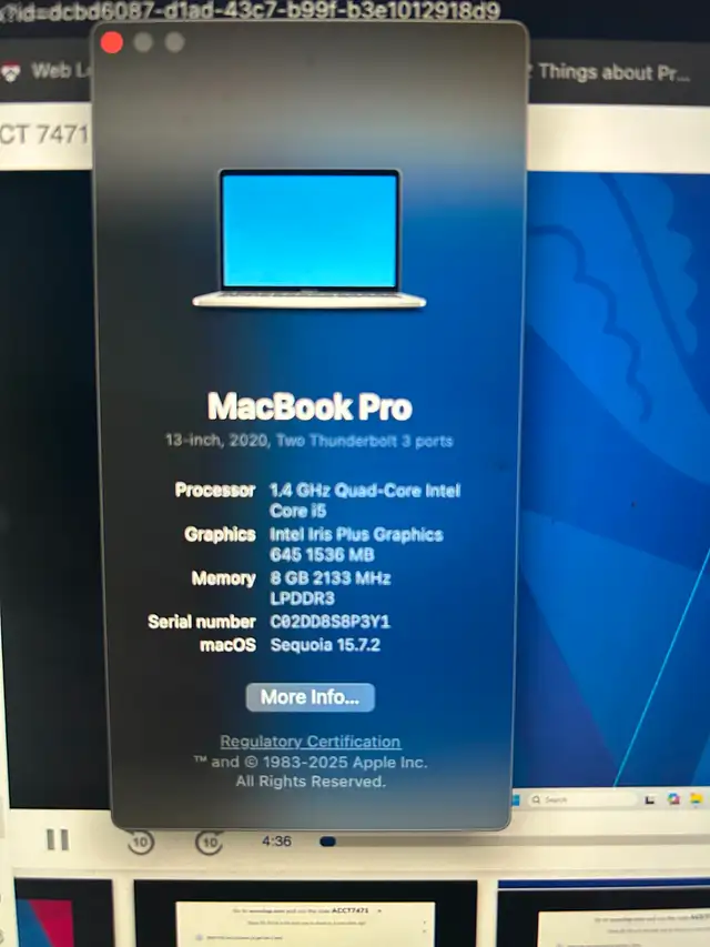 2020 MacBook Pro 14' Silver (Excellent Condition   Original Box) - Photo 6